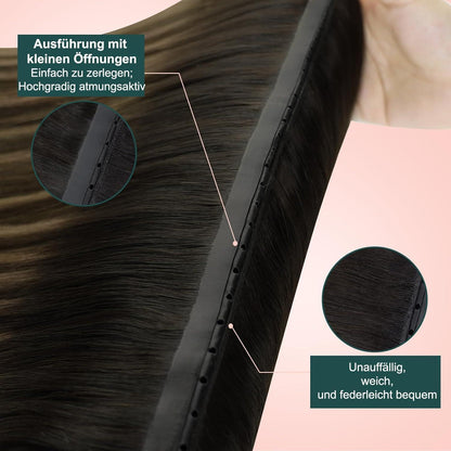 Echthaar Tressen Ombre Braun #2/8/2 – 55cm