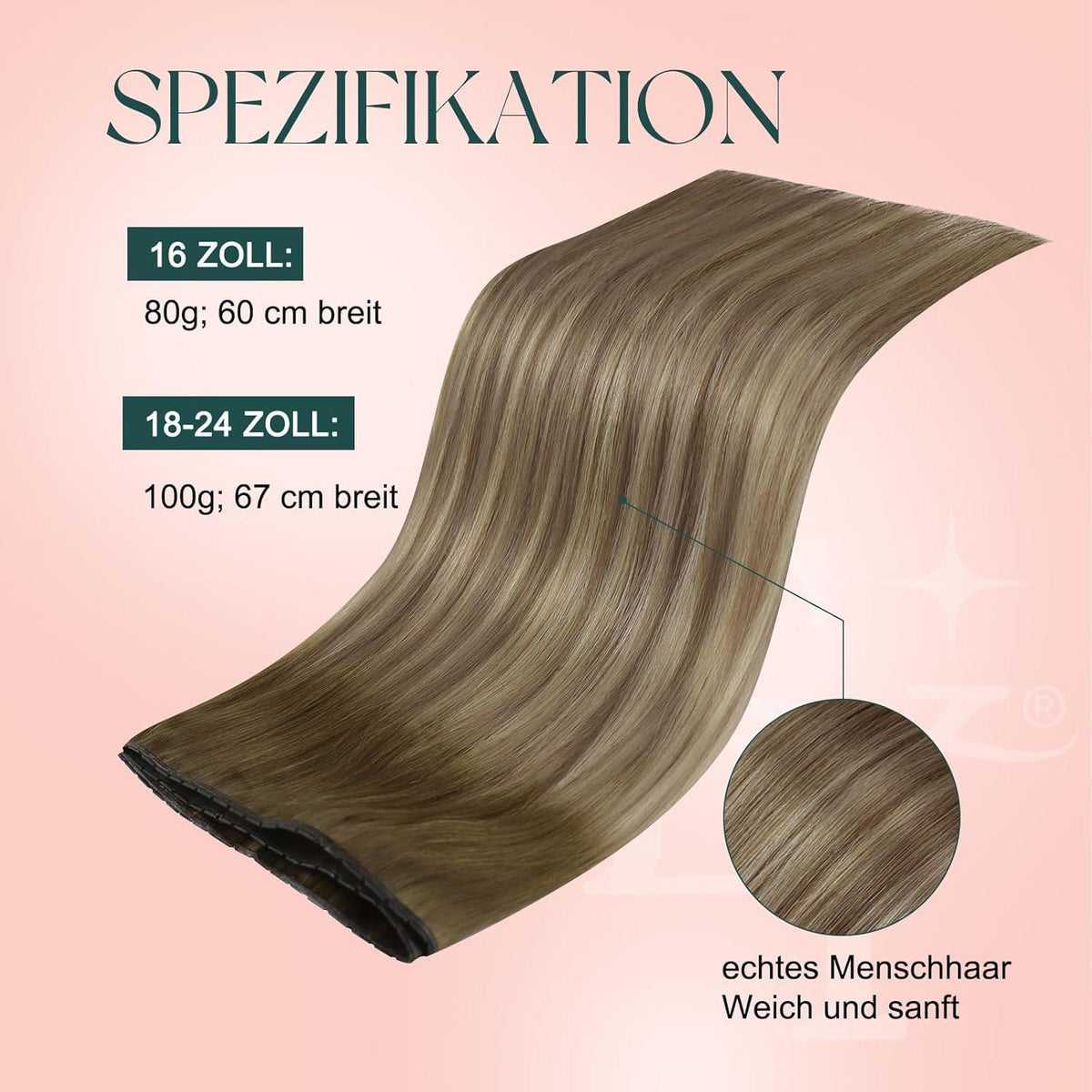 Easyouth Ombre Blond Echthaar Tressen Braun Dunkelbraun