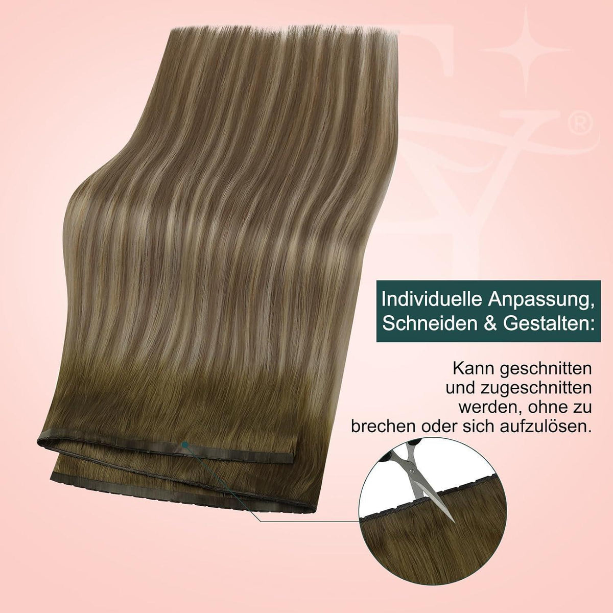 Easyouth Ombre Blond Echthaar Tressen Braun Dunkelbraun