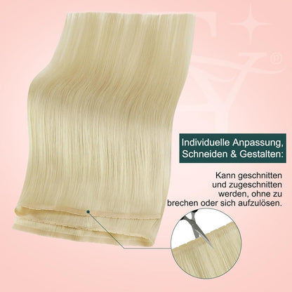 Blond Butterfly Tressen Echthaar – Haarverlängerung 45cm