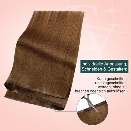 Butterfly Tressen Echthaar Orange #330 – 40cm Haarverlängerung