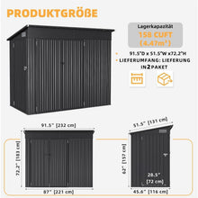 Outdoor Gerätehaus 8x4 ft – Pultdach, wetterfest & sicher