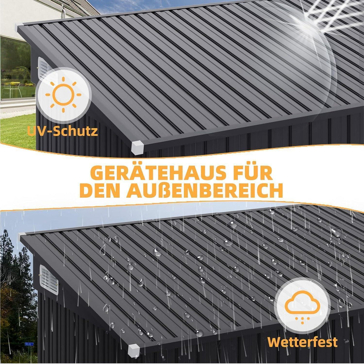 Outdoor Gerätehaus 8x4 ft – Pultdach, wetterfest & sicher