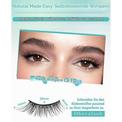 Selbstklebende Wimpern ohne Kleber – 3/4 Lashes für Anfänger