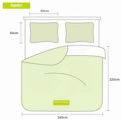 Baumwoll Bettwäsche-Set Blumenmuster 240x220cm + 50x80cm