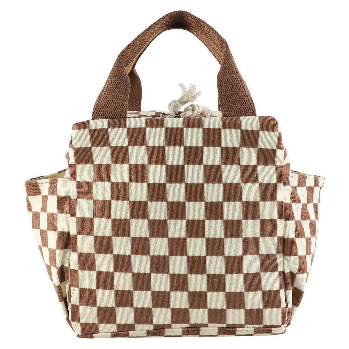 Kühltasche Damen 12L Cord Lunchtasche mit Seitentaschen