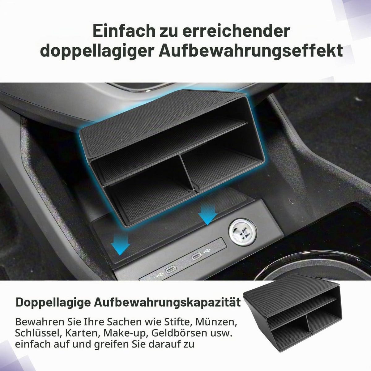 Mittelkonsolen Organizer für Audi Q4 e-Tron 2021-2026