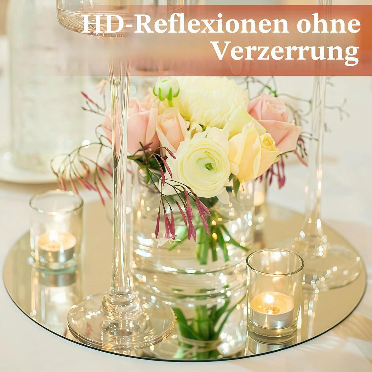 Runder Wandspiegel 25cm – Selbstklebend, Rahmenlos & Klar