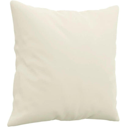 Modernes 3-Sitzer Sofa mit Armlehne, Creme Samt 180cm