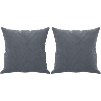 3-Sitzer Samtsofa Dunkelgrau – Modernes Mini Sofa mit Kissen