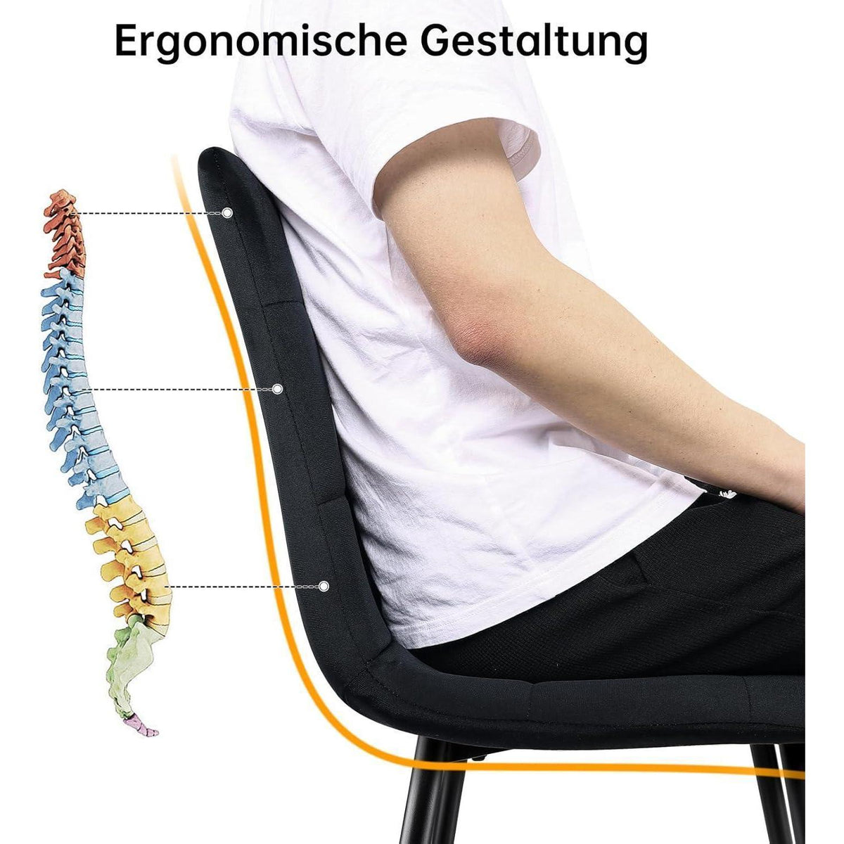 Esstisch mit 6 Samtstühlen – Helles Holz 140x80cm