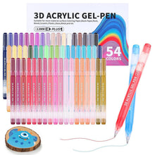 3D Acryl Gel Stifte Set – 54 Farben für Kunst & Basteln