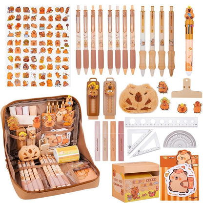 Capybara Schreibwaren Set mit Federmäppchen & Zubehör