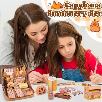 Capybara Schreibwaren Set mit Federmäppchen & Zubehör