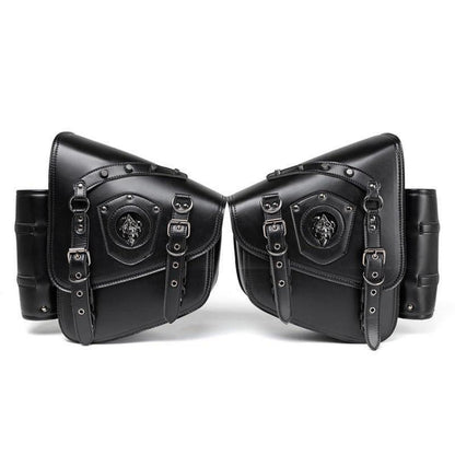 Motorrad Satteltasche 25L Wasserdicht mit Flaschenhalter in Lederoptik