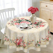 Runde Tischdecke 140 cm Rosenmuster | Wetterfest & Abwaschbar