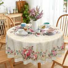 Runde Tischdecke 140 cm Rosenmuster | Wetterfest & Abwaschbar