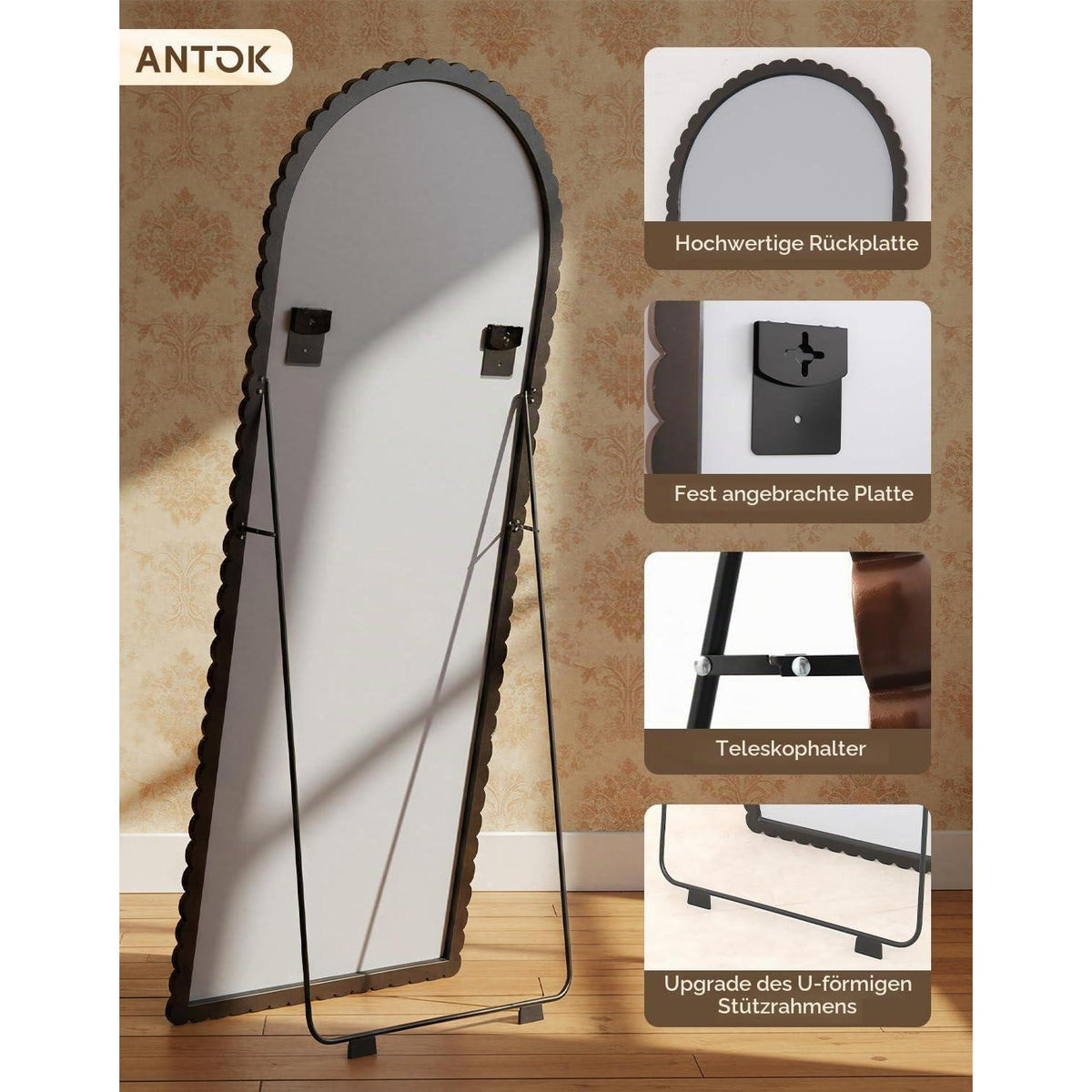Ganzkörperspiegel 193x86 cm – Arch Design, Stand- & Wandspiegel