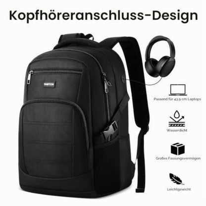 Laptop Rucksack 17,3 Zoll – Wasserdichter Schulrucksack für Herren & Damen