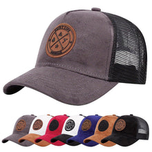Herren Baseballkappe Einstellbar Grau | Sportlicher Sommerhut mit Mesh Rückseite