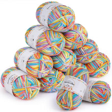 Farbverlauf Wolle Set 12x50g | Weiche Babywolle zum Stricken & Häkeln