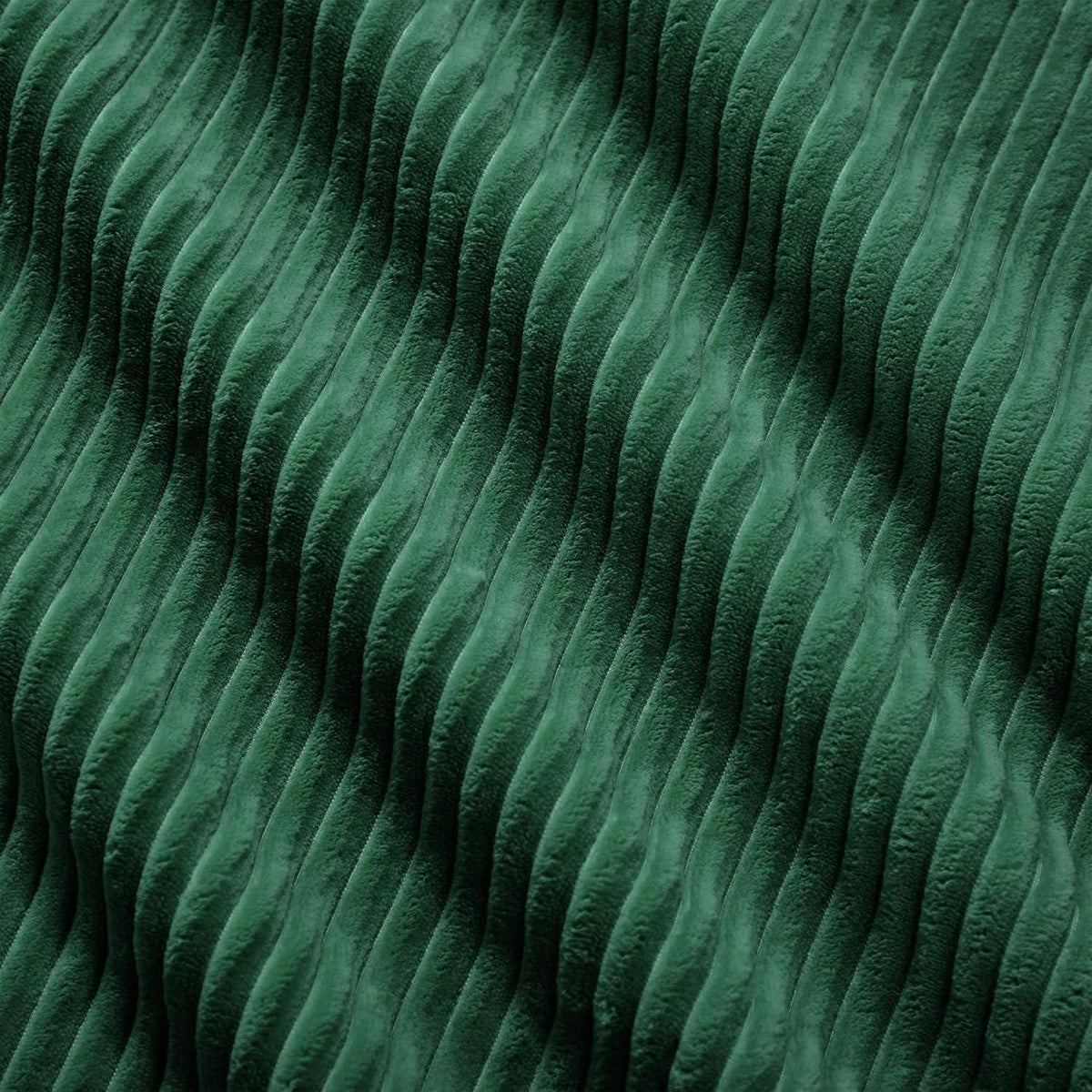 Modularer 4-Sitzer Cord-Ecksofa mit Hockern & Tiefsitz (Grün)