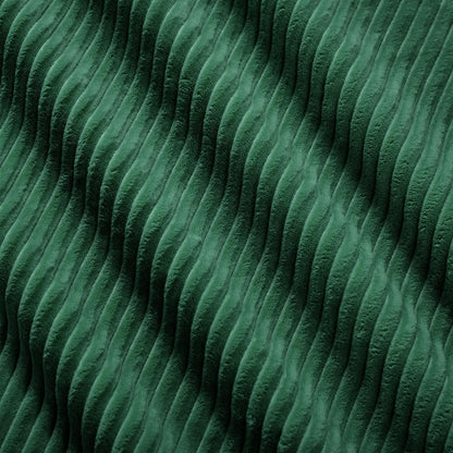 Modularer 4-Sitzer Cord-Ecksofa mit Hockern & Tiefsitz (Grün)