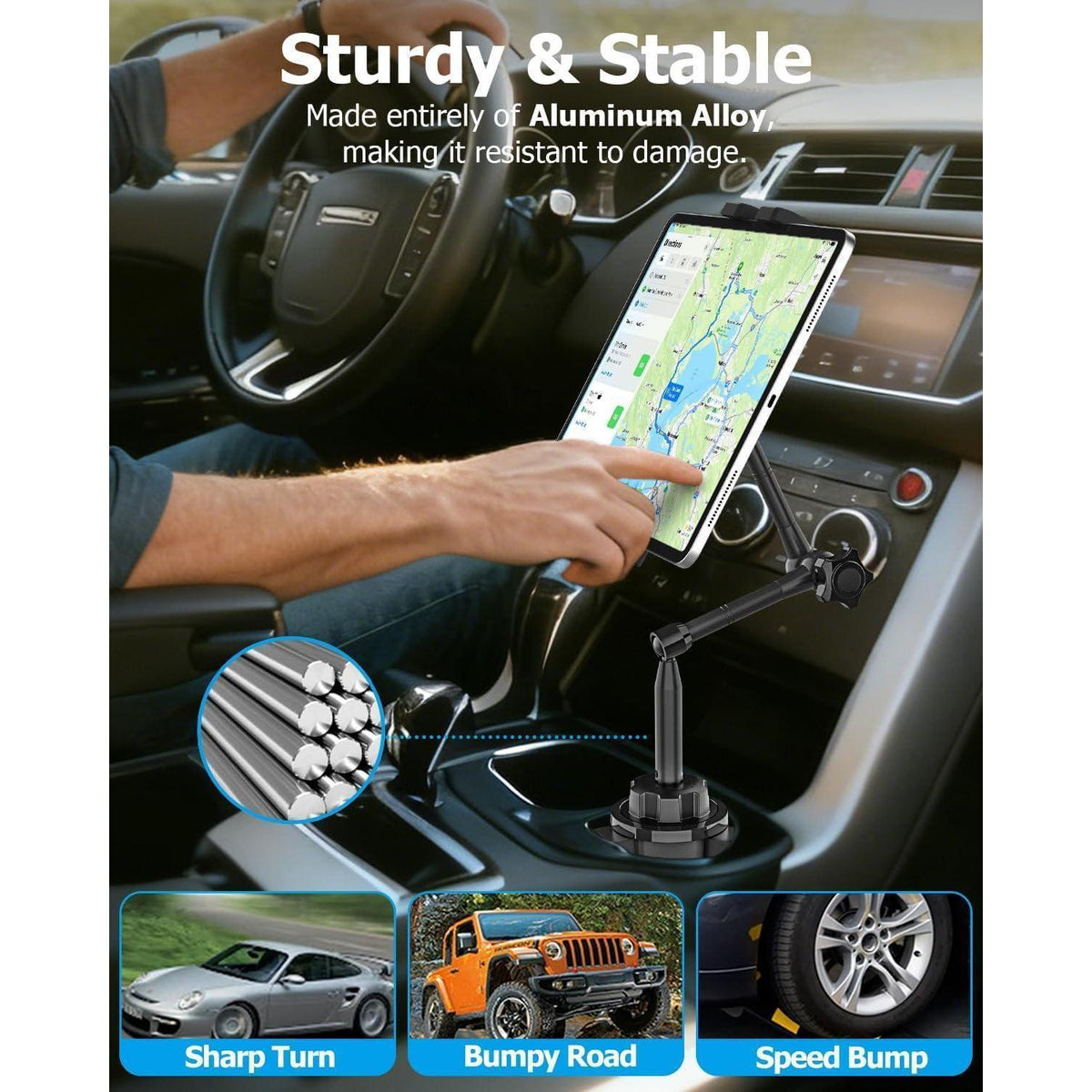 Flexibler Tablet-Halter für Auto, Wohnmobil & Co.