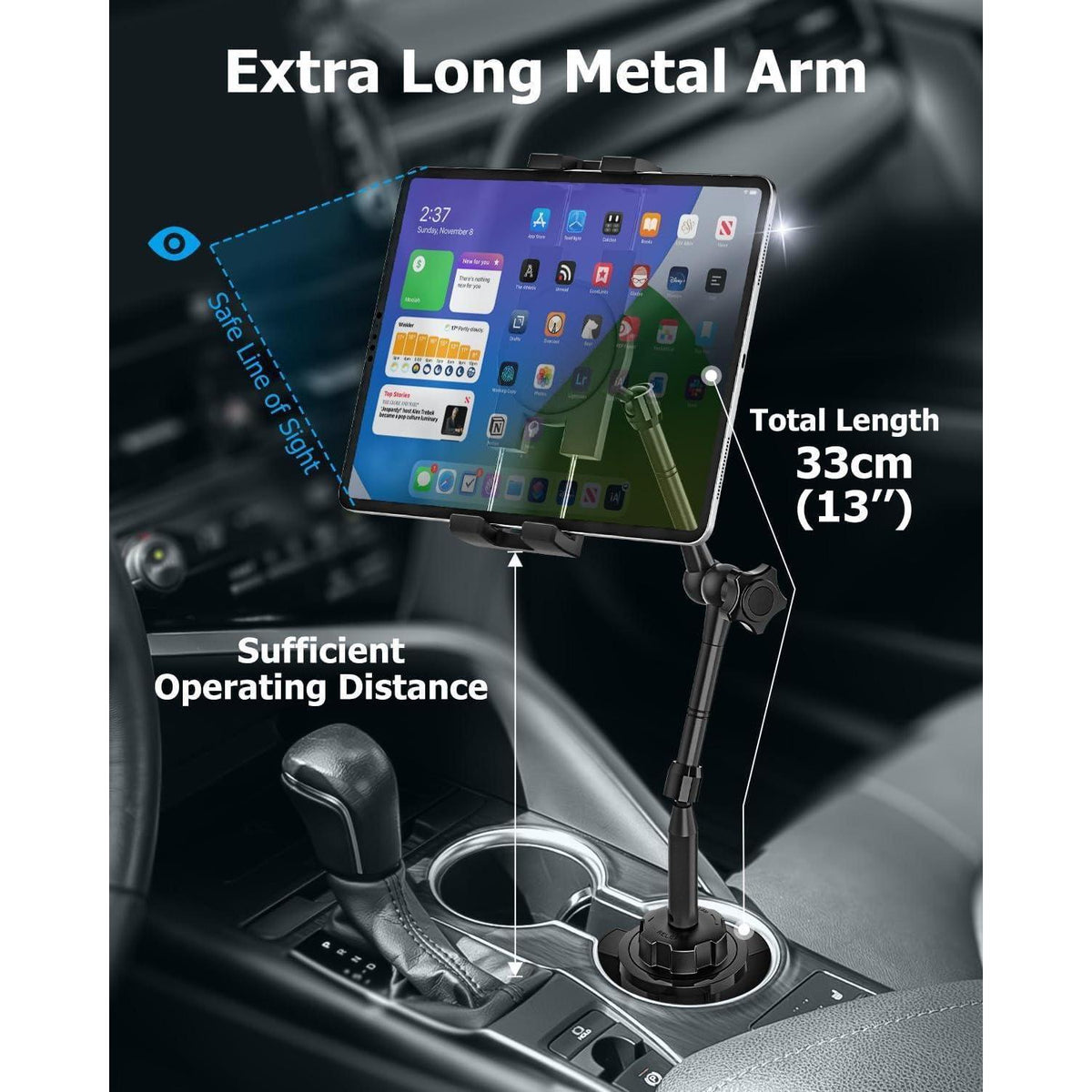 Flexibler Tablet-Halter für Auto, Wohnmobil & Co.