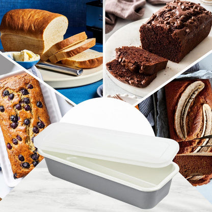 Emaille Brotbackform 30cm mit Deckel – Für Kuchen & Brot