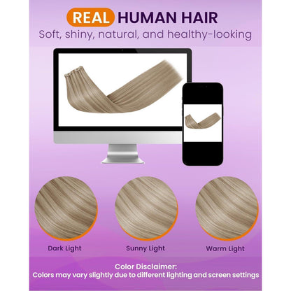 Blond Echthaar Clip-in Extensions 50cm – Voller Kopf