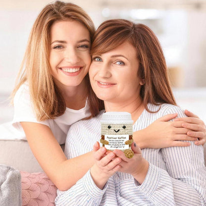 Gehäkelter Kaffee Kuscheltier - Emotionales Geschenk & Glücksbringer