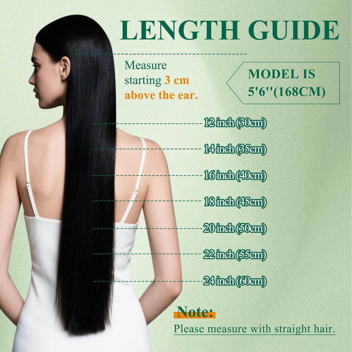 Clip-In Echthaar Extensions Braun Ombre 35cm – Remy Haar