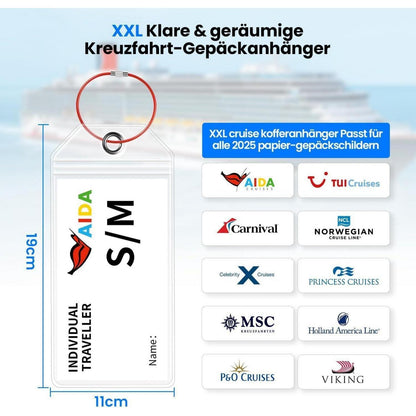 Kofferanhänger Kreuzfahrt – Wasserdicht & Robust mit Schlüsselband
