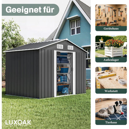 Metall Gerätehaus 196x132cm – Schiebetür & Wetterfest