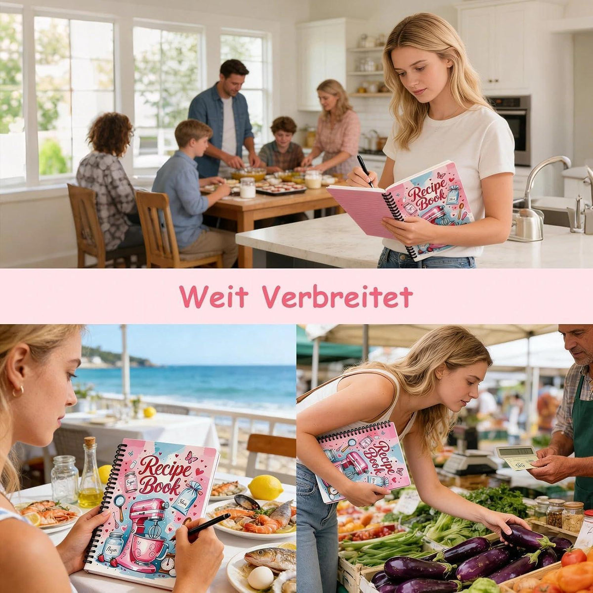 Rezeptbuch zum Selberschreiben DIN A5 – Kochbuch zum Ausfüllen