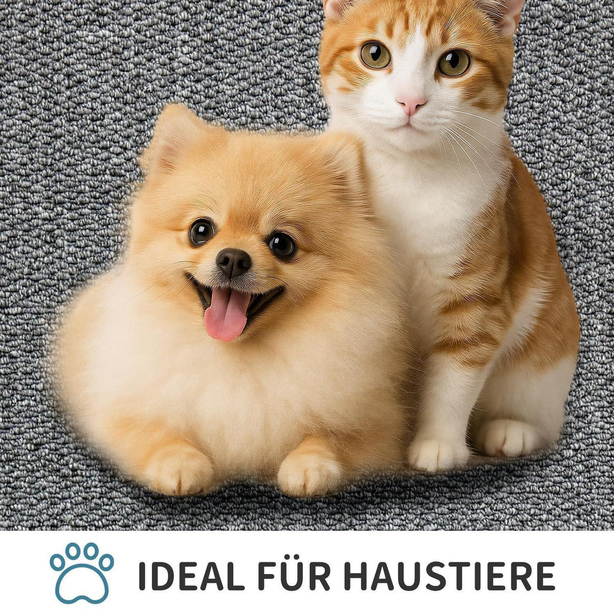 Fußmatte Innen Grau 80x120 cm – Schmutzfangmatte mit Anti-Rutsch Rückseite