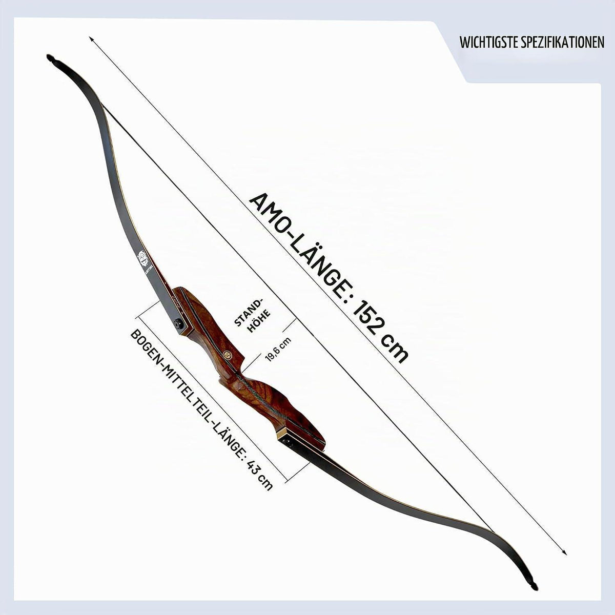 Recurve Bogen Takedown 40lb – Traditioneller Jagdbogen Set für Erwachsene