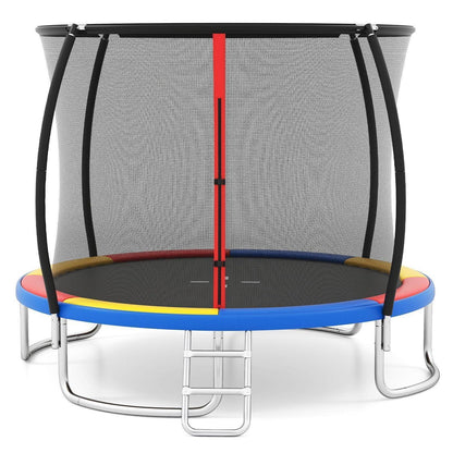 GYMAX Gartentrampolin 366cm mit Sicherheitsnetz & Leiter