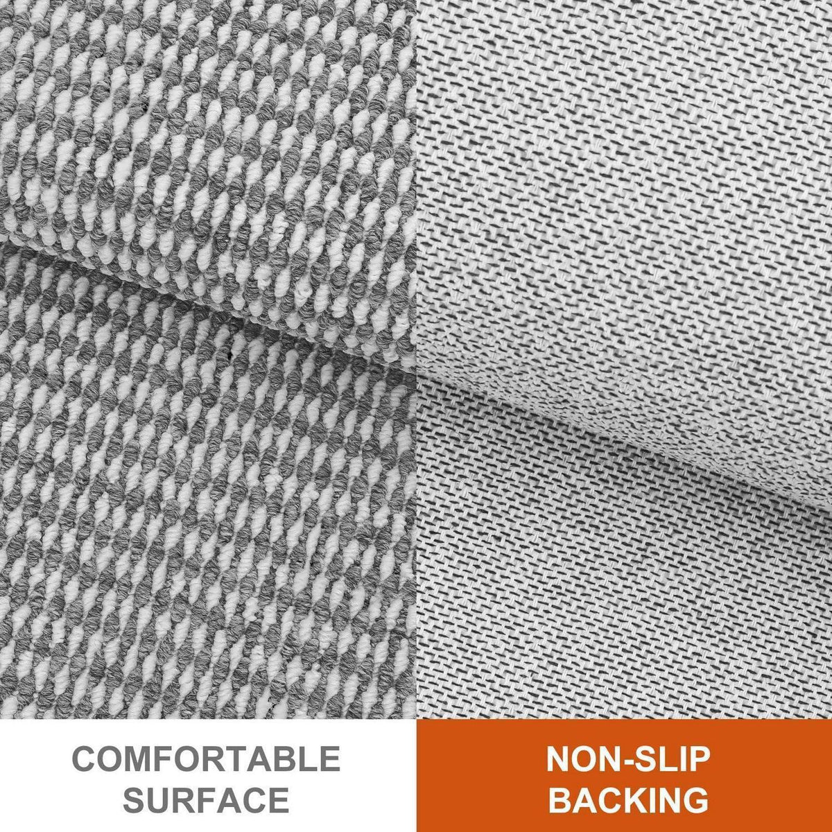 Fußmatte Innen 60x90cm Grau Weiß – Rutschfest & Waschbar