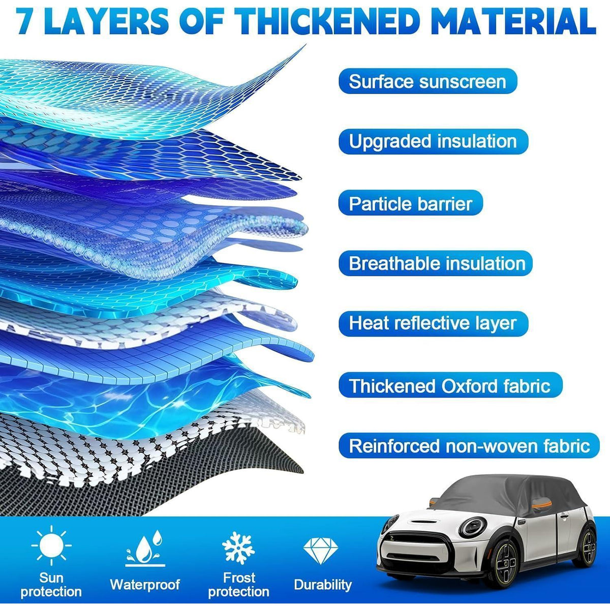 Halbautoabdeckung Wasserdicht Mini Cooper 3-Türer 2000-2025