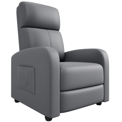 Relaxsessel mit Liegefunktion – Grau, verstellbar & bequem