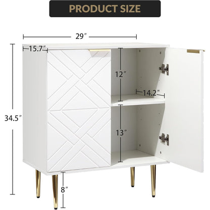 Weißes Sideboard mit Fächern – Anrichte & Stauraumschrank