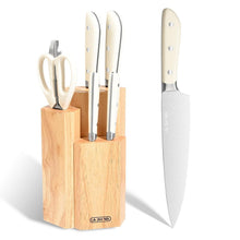 7-teiliges Küchenmesser-Set Edelstahl mit Block