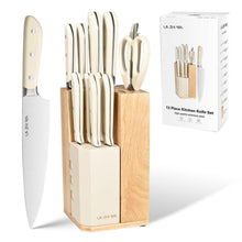 13-teiliges Küchenmesser-Set Edelstahl mit Messerblock & Messerschärfer