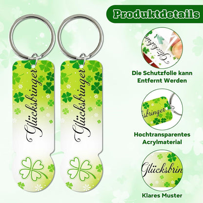 24x Einkaufswagenchip Schlüsselanhänger mit Organza Taschen & Glücksbringer
