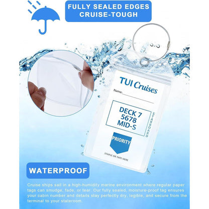 Transparenter Kofferanhänger Set für Kreuzfahrt & Flugreise