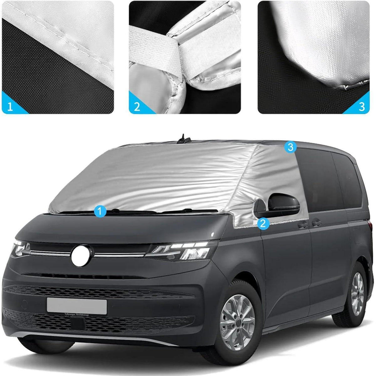 Windschutzscheibenabdeckung VW T7 (2021-2026) – Sonnenschutz & Vereisungsschutz