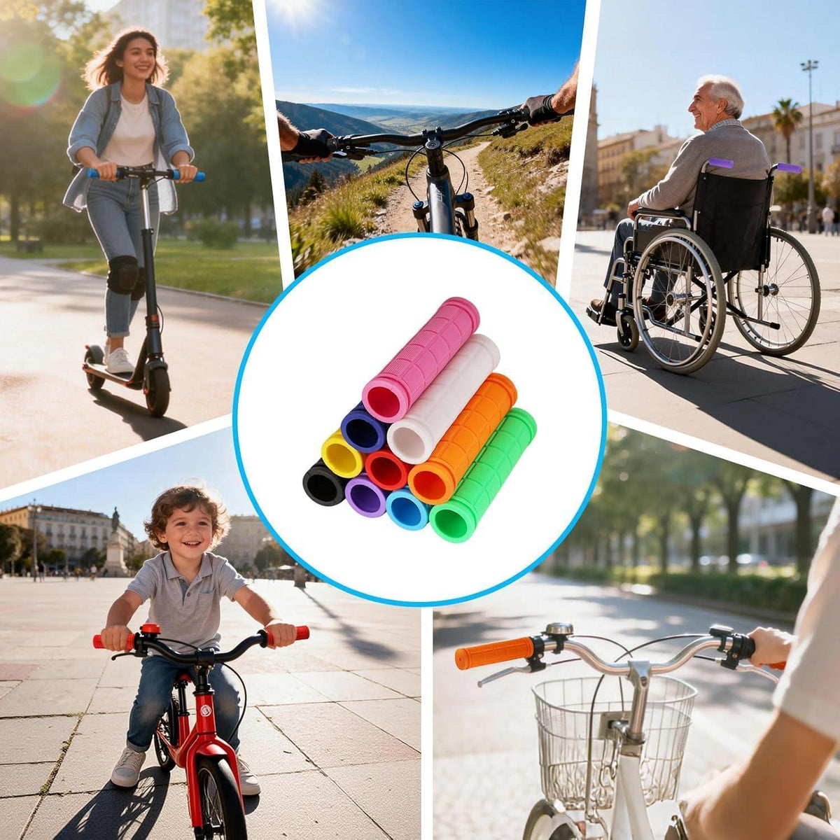 Ergonomische Fahrradgriffe 22mm - Rutschfest & Komfortabel