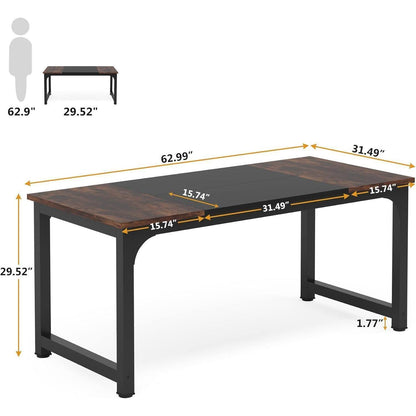 Arbeitstisch 160x80 cm – Rustikaler Bürotisch für Home Office